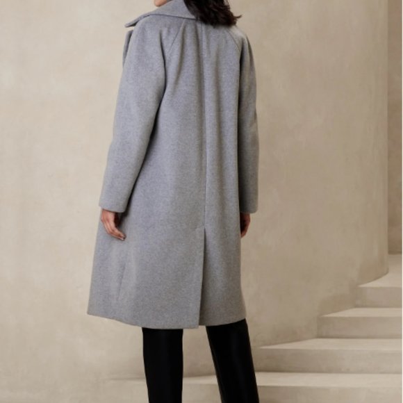 FAUX ALPACA COAT (NWT) XS Banana Republic - Picture 5 of 11